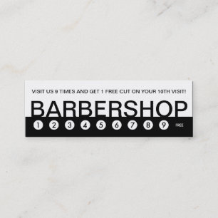 Tarjeta De Fidelización lealtad al cliente de bold BARBERSHOP