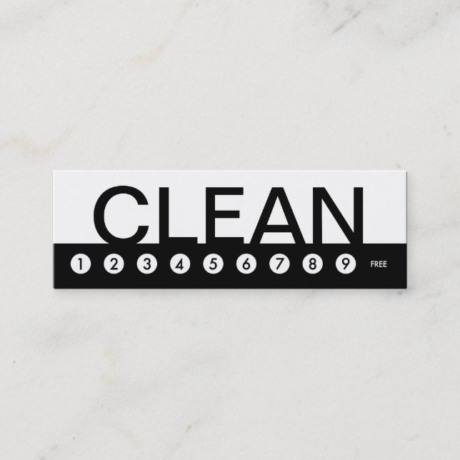 Tarjeta De Fidelización lealtad al cliente de bold CLEANING (Anverso)