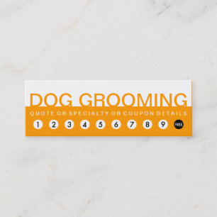 Tarjeta De Fidelización lealtad al cliente de bold DOG GROOMING