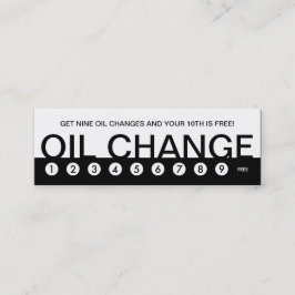 Tarjeta De Fidelización lealtad al cliente de bold OIL CHANGE