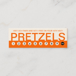 Tarjeta De Fidelización lealtad al cliente de bold PRETZELS