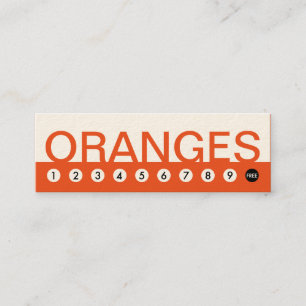 Tarjeta De Fidelización lealtad al cliente de NARANJAS audaces