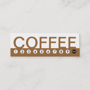 Tarjeta De Fidelización lealtad audaz al cliente de COFFEE