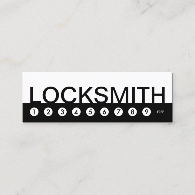 Tarjeta De Fidelización lealtad audaz al cliente de LOCKSMITH (Anverso)