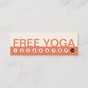 Tarjeta De Fidelización lealtad audaz al cliente de YOGA