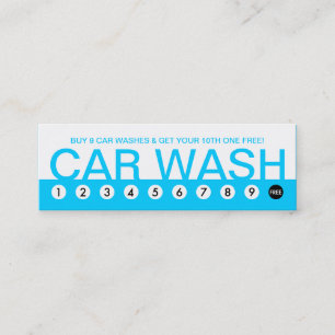 Tarjeta De Fidelización lealtad audaz del cliente de CAR WASH