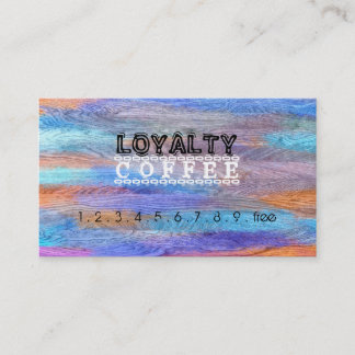 Tarjeta De Fidelización Lealtad Café Punch Colorful Modern Wood #15