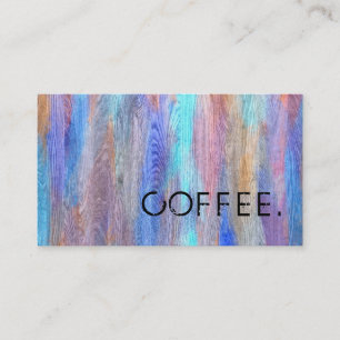 Tarjeta De Fidelización Lealtad Café Punch Colorful Modern Wood Look #12