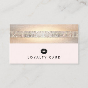 Tarjeta De Fidelización Lealtad de belleza rosada de los labios de besos 1