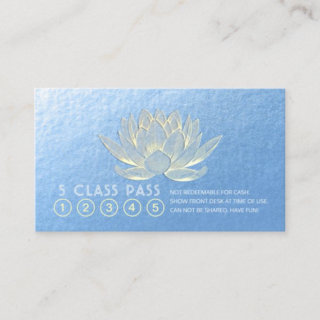 Tarjeta De Fidelización Lealtad de clases de instructores de meditación de (Anverso)