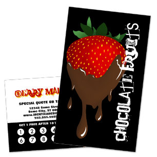 Tarjeta De Fidelización lealtad de fresa de chocolate