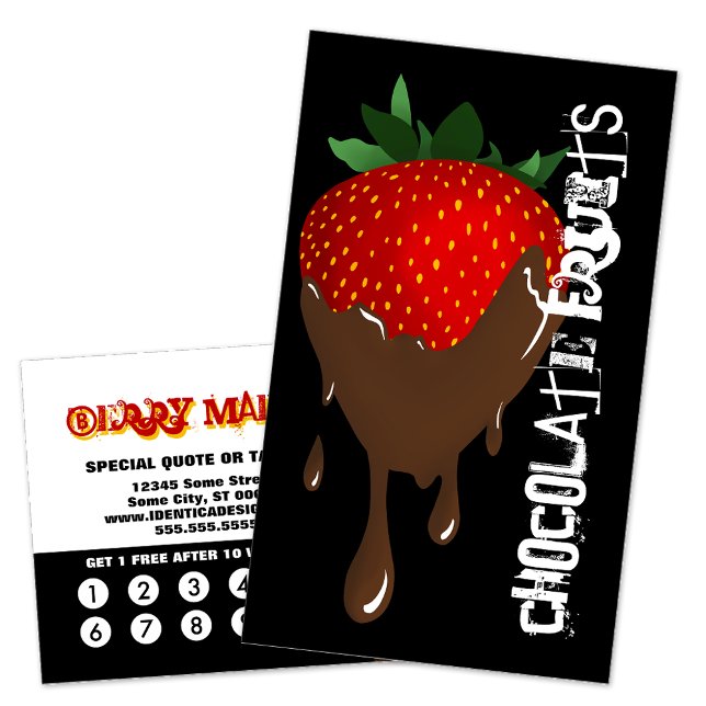 Tarjeta De Fidelización lealtad de fresa de chocolate (Subido por el creador)