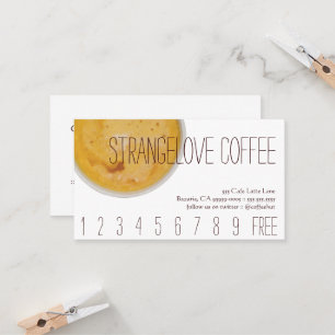 Tarjeta De Fidelización Lealtad de la bebida del café de