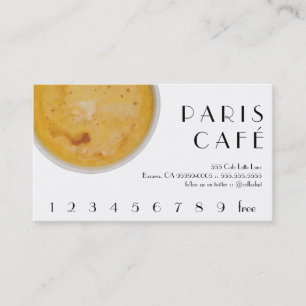 Tarjeta De Fidelización Lealtad de la bebida del café del café de