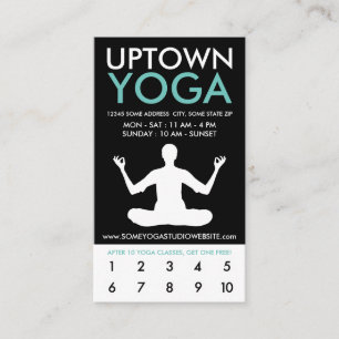 Tarjeta De Fidelización lealtad de la parte alta de la yoga