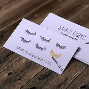 Tarjeta De Fidelización Lealtad de la Sala Lash del Artista de maquillaje