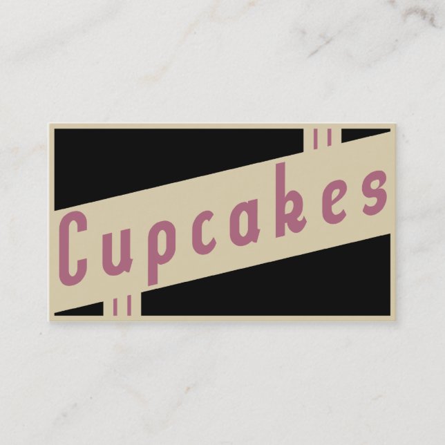 Tarjeta De Fidelización lealtad de retro cupcake al cliente (Anverso)