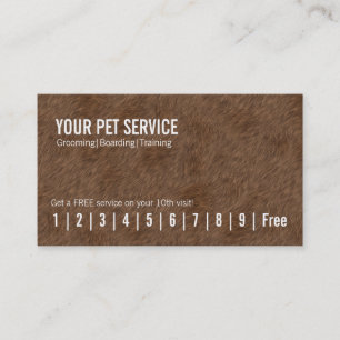 Tarjeta De Fidelización Lealtad del caminante del perro de la preparación
