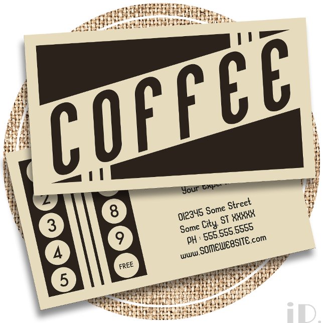 Tarjeta De Fidelización lealtad del cliente de café retro (Subido por el creador)