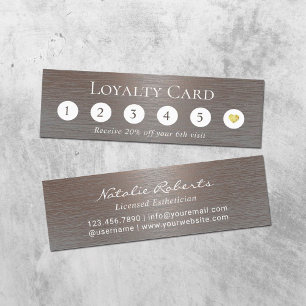 Tarjeta De Fidelización Lealtad del cliente de cobre moderno de 6 puntas m