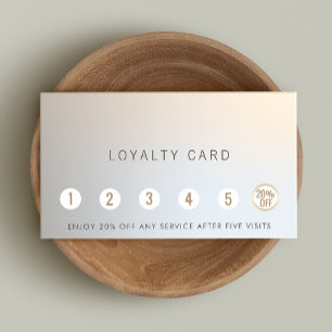 Tarjeta De Fidelización Lealtad del cliente de guión luminoso 6 punzonar