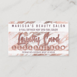 Tarjeta De Fidelización Lealtad elegante elegante del mármol del oro del