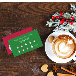Tarjeta De Fidelización Lealtad empresarial de los navidades Snowman
