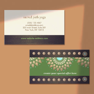 Tarjeta De Fidelización Lealtad Gold Lotus Yoga Meditation 20 Class Punch