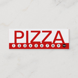Tarjeta De Fidelización lealtad intrépida del cliente de la PIZZA