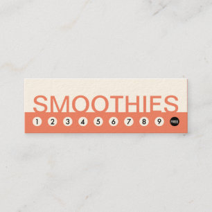 Tarjeta De Fidelización lealtad intrépida del cliente de los SMOOTHIES