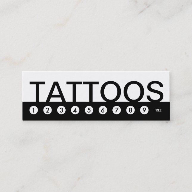 Tarjeta De Fidelización lealtad intrépida del cliente de los TATUAJES (Anverso)