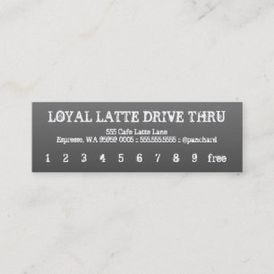 Tarjeta De Fidelización Lealtad Latte Impulsión-Por quebrado