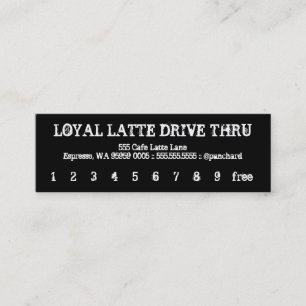 Tarjeta De Fidelización Lealtad Latte Impulsión-Por quebrado