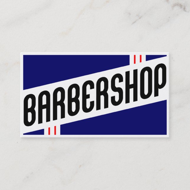 Tarjeta De Fidelización lealtad retra del cliente de la barbería (Anverso)