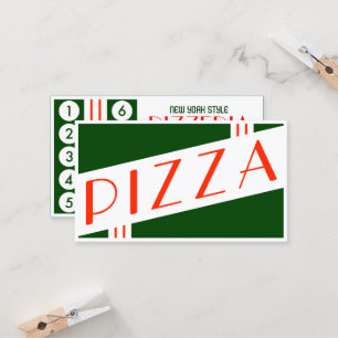 Tarjeta De Fidelización lealtad retra del cliente de la pizzería