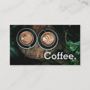 Tarjeta De Fidelización Lealtad simple Dos tazas de café Art Punch-Card