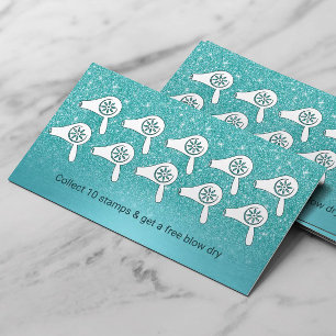 Tarjeta De Fidelización Lealtad turquesa de barra húmeda y húmeda