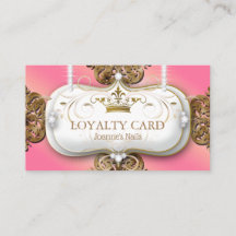 Lealty Card Diamonds Gold Purpurina Crown