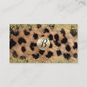Tarjeta De Fidelización Leopardo Guepardo Dorado Brillante Lealtad del Cli