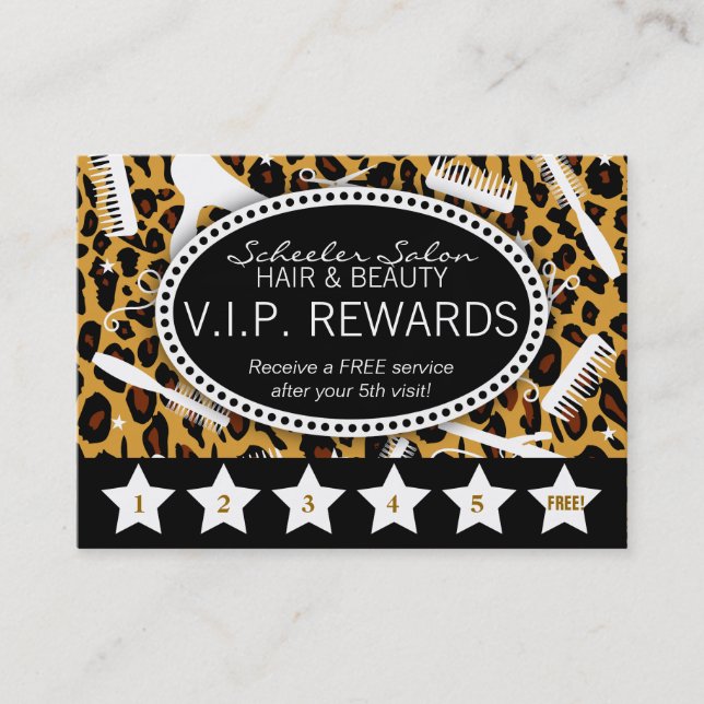 Tarjeta De Fidelización Leopardo Print Salon (Anverso)
