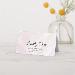 Tarjeta De Fidelización Ligero Rubor Crystals Rosado Salon Spa Doblado