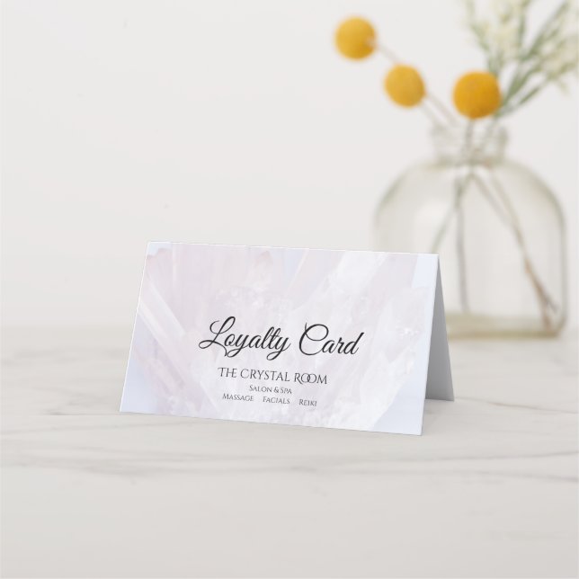 Tarjeta De Fidelización Light Purple Crystals Salon Spa (Anverso)