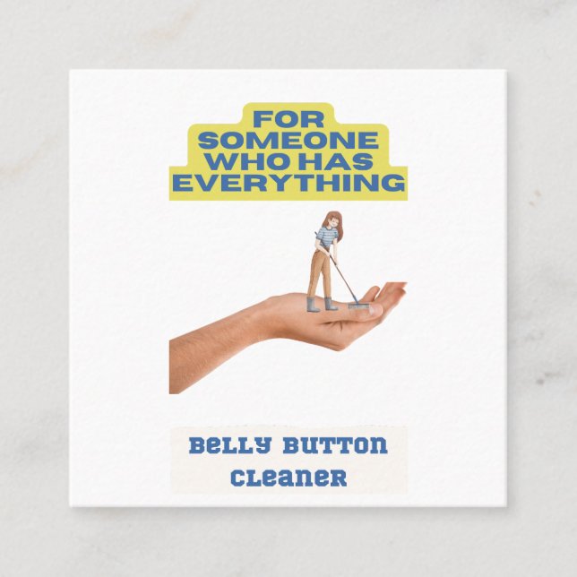 Tarjeta De Fidelización limpiador de botones de Belly, regalo de chiste, r (Anverso)