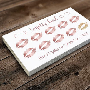 Tarjeta De Fidelización Lips Salon Lipstick Distributor Loyalty Reward