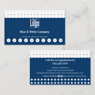 Tarjeta De Fidelización Llamada a las redes sociales con el logotipo clási