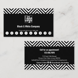 Tarjeta De Fidelización Llamada a redes sociales con logotipo elegante en 
