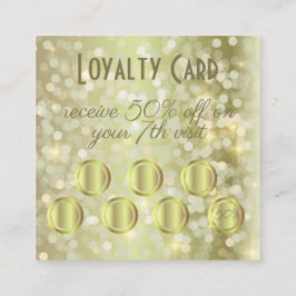 Tarjeta De Fidelización Lluvia de oro brillante de moda maquillaje y pelo