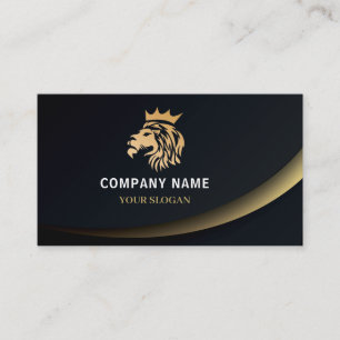 Tarjeta De Fidelización Logo de León Elegante Profesional