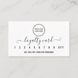 Tarjeta De Fidelización Logo Profesional Moderno Blanco Y Negro