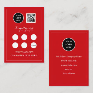 Tarjeta De Fidelización Logotipo Código QR Puntuación de recompensa comerc